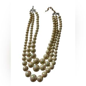 Japan Signed Vintage Iridescent Beaded Necklace- Beautiful!